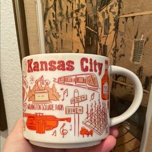 Starbucks Kansas City Mug with Red Designs